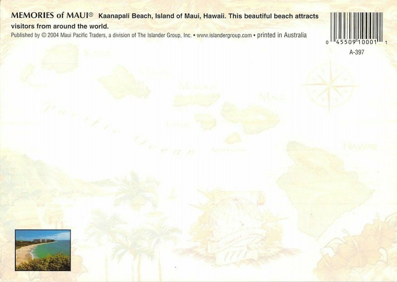 MIN0600 hawaii maui kaanapali beach ocean blocks hotels