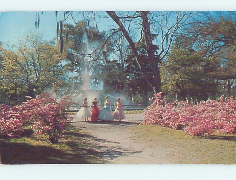 Unused Pre-1980 PARK SCENE Savannah Georgia GA hk5908@