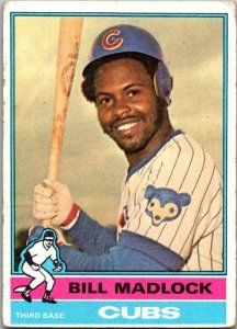 1976 Topps Baseball Card Bill Madlock Chicago Cubs sk13348