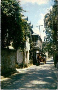 Florida St Augustine Romantic Aviles Street 1955