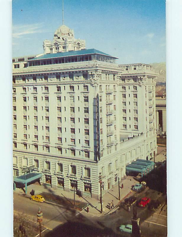 Unused 1950's OLD CARS & UTAH HOTEL Salt Lake City Utah UT Q5754