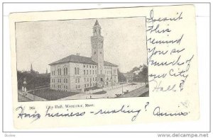 Exterior, City Hall, Worcester, Massachusetts, PU-00-10s