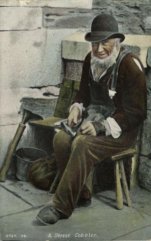 Old Street Cobbler at Work, Costumes (1910s)