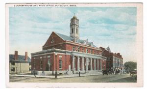 Custom House Post Office Plymouth Massachusetts 1920c postcard