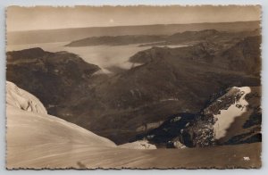 Switzerland Jungfraujoch View Towards The North Real Photo Postcard Y27