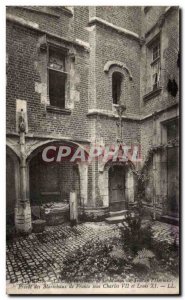 Postcard Old Tours courtyard of the house of Tristan The hermit Prevot of the...