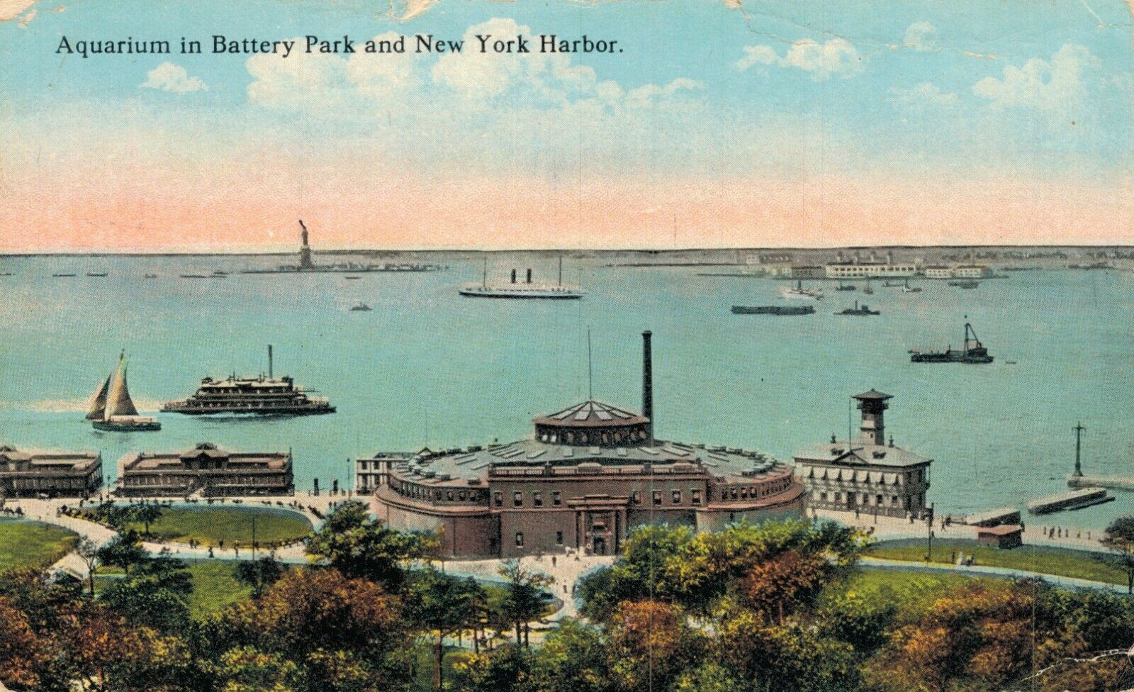 Vintage Images of Battery Park, New York