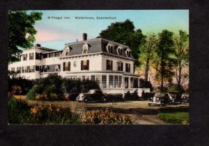 CT M'Fingal Inn Hotel Watertown Connecticut Hand Colored Postcard Fingal...