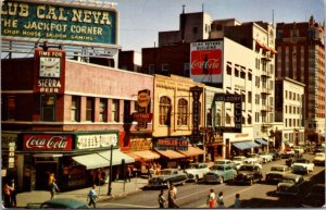 Postcard Corner of Second and Virginia Streets in Reno, Nevada