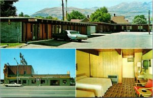 Postcard Wagon Wheel Motel-Hotel in Wells, Nevada~2314