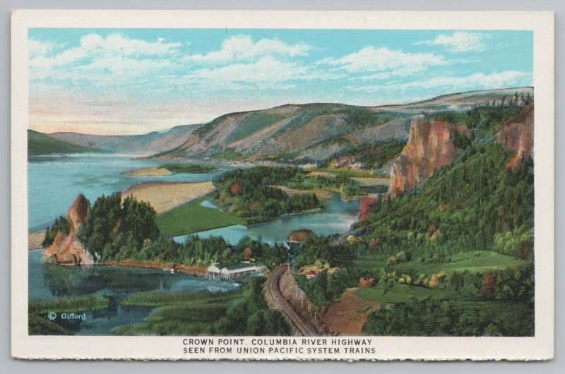 WashingtonCrown PointColumbia River HwyUnion Pacific SystemVintage Postcard