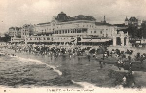 Vintage Postcard Biarritz Le Casino Municipal Conference Center Biarritz France