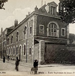 Highschool For Young Girls Blois France 1910s Postcard PCBG12B