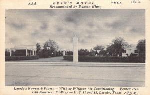 Laredo Texas 1952 Postcard Graf's Motel