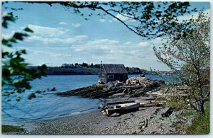 Postcard  - Nubble Ledge and Mackerel Cove - Bailey Island, Maine