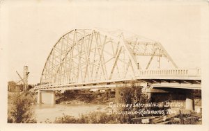 G37/ Brownsville Matamoros Mexico Texas RPPC Postcard c1920s Bridge