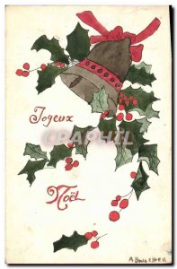 Old Postcard Fancy (drawing hand) Christmas Bell