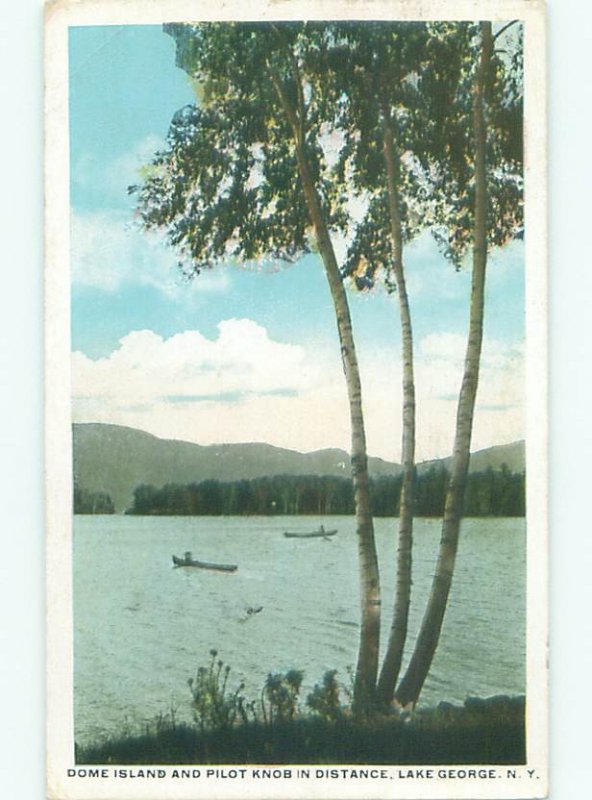 W-border LAKE SCENE Adirondacks - Lake George New York NY AE4832