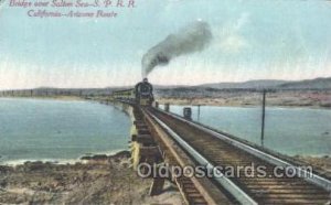 CA-ArizonaRoute, USA Train Locomotive  Steam Engine Unused vertical crease an...