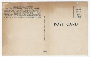 Batesville, Arkansas, Vintage Postcard View of Sequoyah Hills Estates