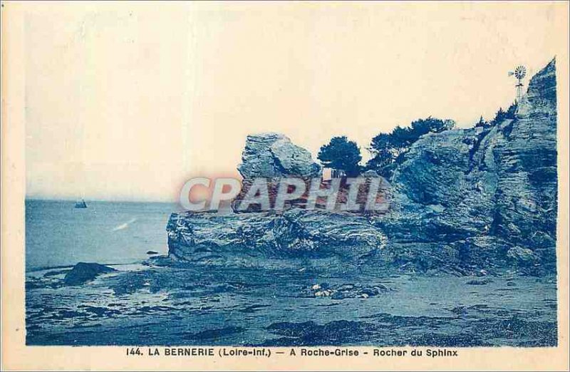 Old Post Card La Bernerie (L inf) A Roche Gray Sphinx Rock