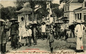 CPA AK INDOCHINA Cholon Procession du Dragon VIETNAM (959316)