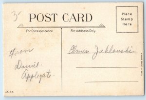 c1910's Christmas Children With Holly Berries Mistletoe Winter Scene Postcard