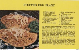 Recipes (cooking), 50-60s ; Stuffed Egg Plant