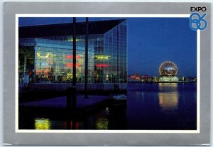 Postcard - Beautiful evening view, Expo 86 Site - Vancouver, Canada