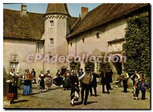 Old Postcard Folklore Auvergne The bourree Gannatoise Lo Marianno