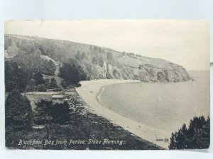 Blackpool Bay from Penlee  Stoke Fleming Devon Vintage Postcard 1914