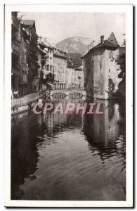 Old Postcard Annecy Le Vieux Quai