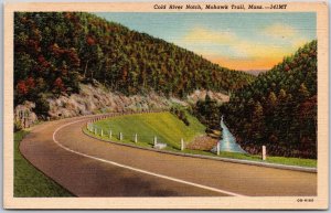 Gold River Notch Mohawk Trail Massachusetts MA Roadway Attraction Postcard