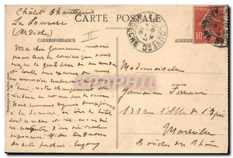 Old Postcard Louvesc A Cure Air around Grange Neuve C P