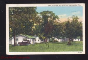 FAYETTEVILLE ARKANSAS ROADSIDE GUEST COTTAGES MT. SEQUOYAH VINTAGE POSTCARD