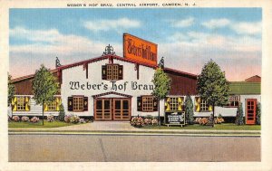 Weber's Hofbrau, Central Airport, Camden, NJ c1940s LinenVintage Postcard