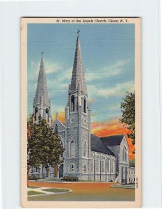 Postcard St. Mary of the Angels Church, Olean, New York