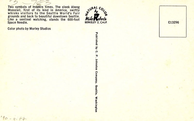 WA - Seattle.  Alweg Monorail