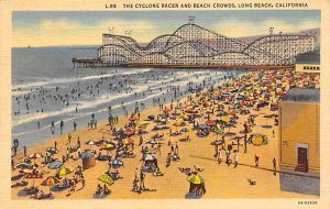 Cyclone Racer and Beach Crowds Long Beach CA