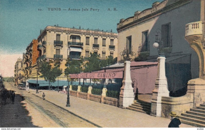 TUNIS , Tunisia , 1910s ; Avenue Jule Ferry