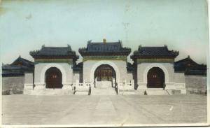 china, PEKING, Set of 9 Coloured Real Photos of the Temple of Heaven (1920s)