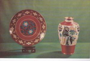 Cloisonne Plate & Vase From Peking China