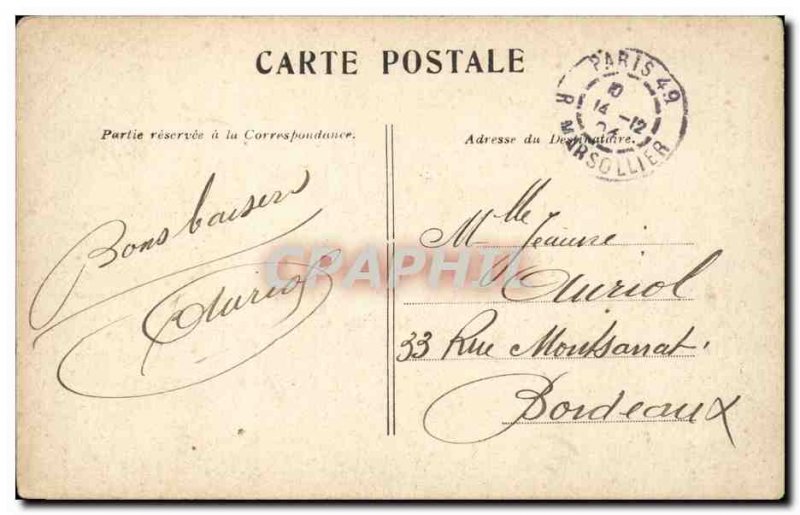 Paris Concorde Square Old Postcard