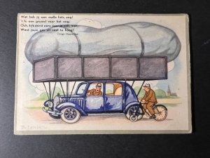 1945 Dutch Netherlands Holland Liberation Postcard Balloon Car Clinge Doorenbos