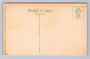 LOGGING SAW LUMBERJACKS TREE SELIGE POSTCARD (c. 1910)