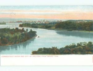 Unused Pre-1907 RIVER BY THE CITY Holyoke Massachusetts MA n5241