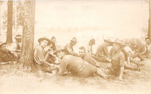 J56/ Interesting RPPC Postcard U.S. Army Soldier c1910-20 Company K 3  121