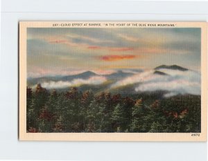 Postcard Cloud Effect At Sunrise In The Heart Of The Blue Ridge Mountains NC USA