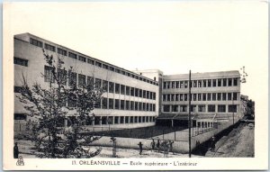 Postcard - Higher School, Interior - Orléansville, Algeria