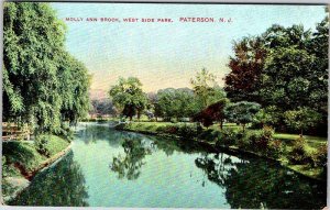 Postcard WATER SCENE Paterson New Jersey NJ AN2813